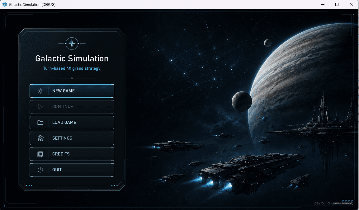 Main menu